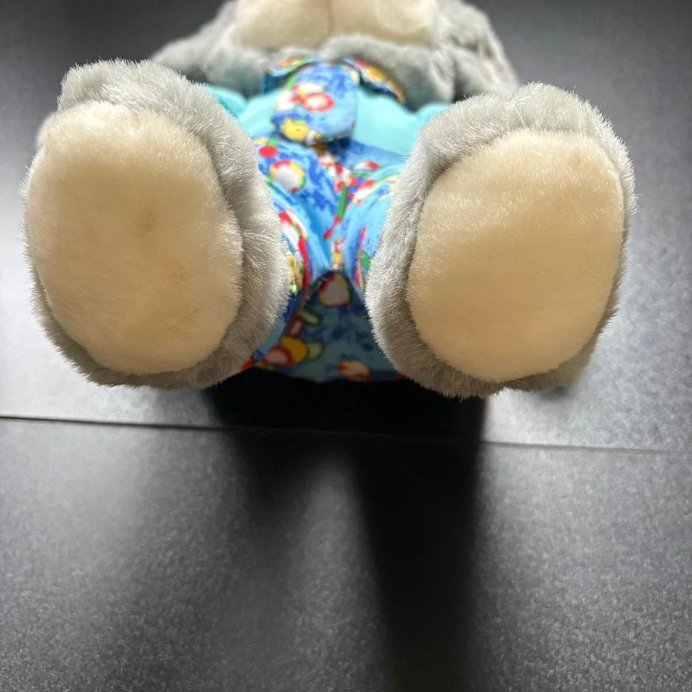Vintage retro stuffed animal‎ tie kuddle me toys made in USA med size